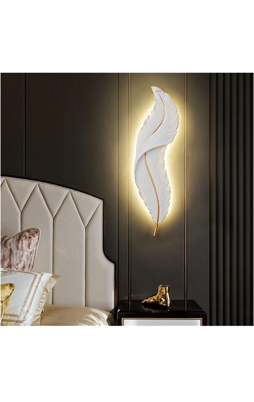 Aplică ANT8001/90 F LED integrat  90 cm | rășină alb/auriu | 3 tipuri de lumină | design modern decorativ