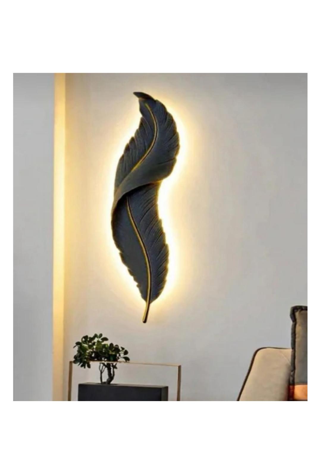Aplica LED 8001/60  Negru & auriu | 60 cm | 3 tipuri de lumină | design modern decorativ