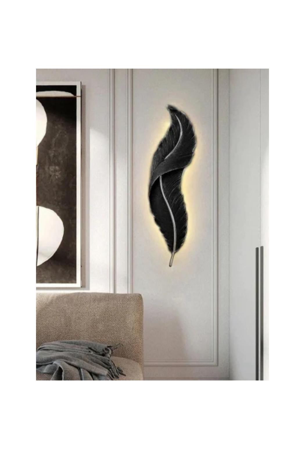 Aplica LED 8001/60  Negru & auriu | 60 cm | 3 tipuri de lumină | design modern decorativ